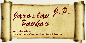 Jaroslav Pavkov vizit kartica